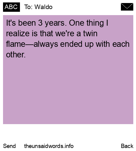 unsent message to Waldo