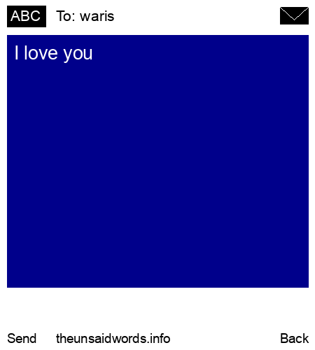 unsent message to waris