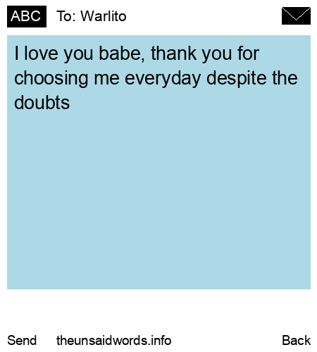 unsent message to Warlito
