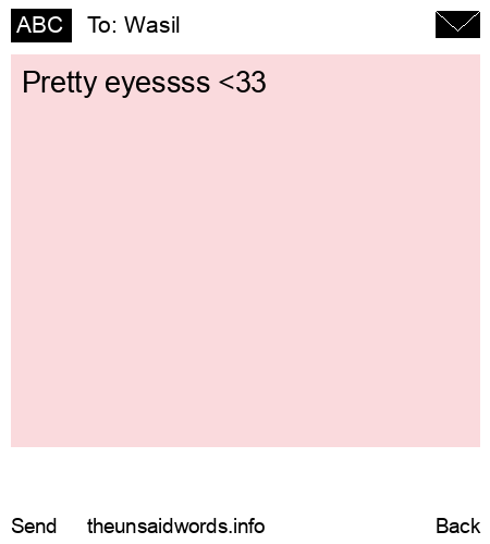 unsent message to Wasil