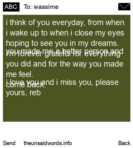 unsent message to wassime