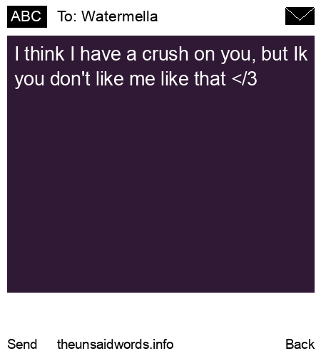 unsent message to Watermella