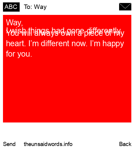 unsent message to Way