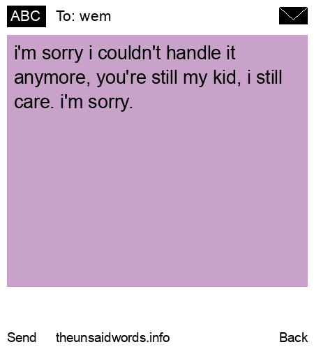 unsent message to wem
