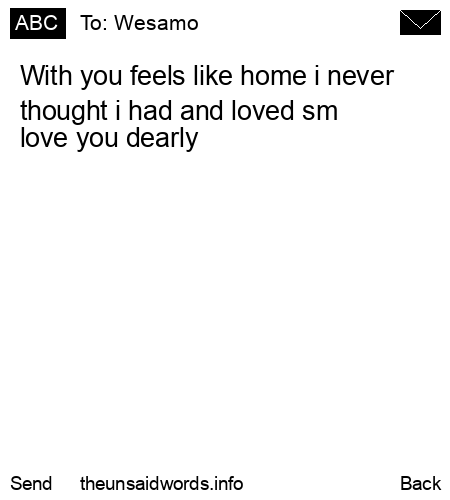 unsent message to Wesamo