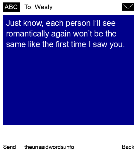 unsent message to Wesly