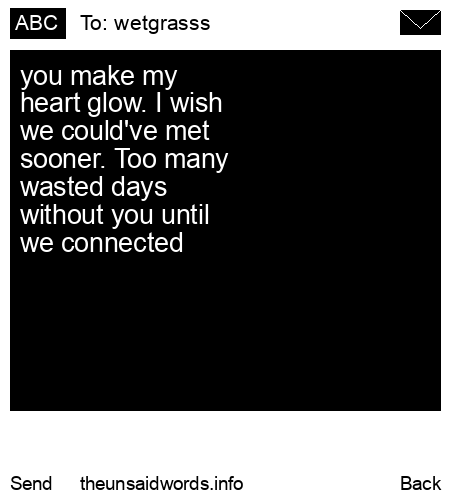 unsent message to wetgrasss