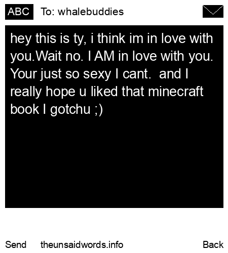 unsent message to whalebuddies