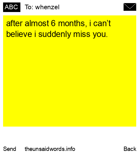 unsent message to whenzel