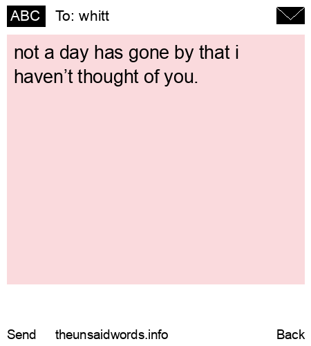 unsent message to whitt