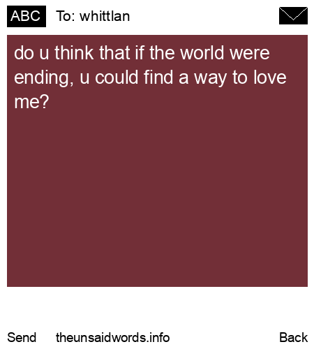 unsent message to whittlan