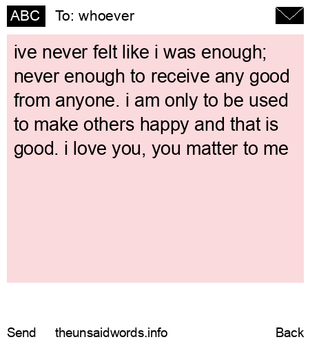 unsent message to whoever