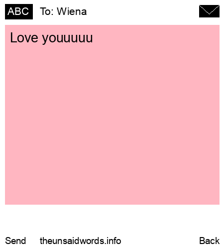 unsent message to Wiena