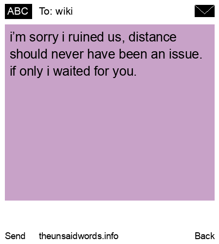 unsent message to wiki