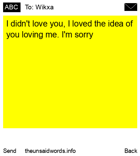 unsent message to Wikxa
