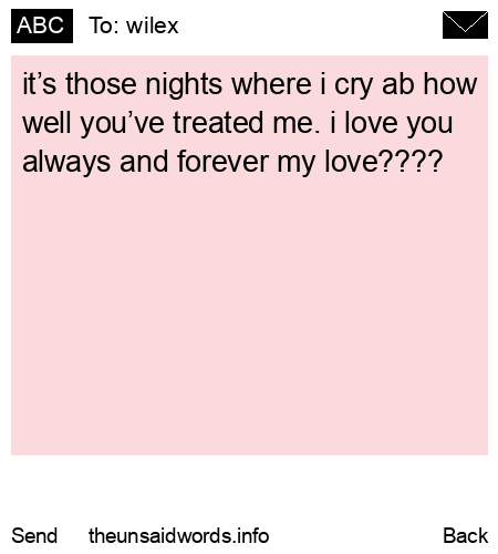 unsent message to wilex