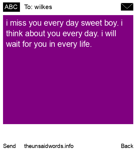 unsent message to wilkes