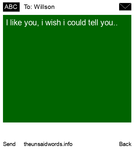 unsent message to Willson
