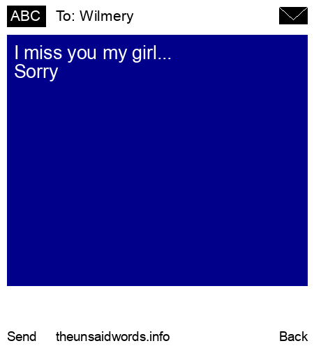 unsent message to Wilmery