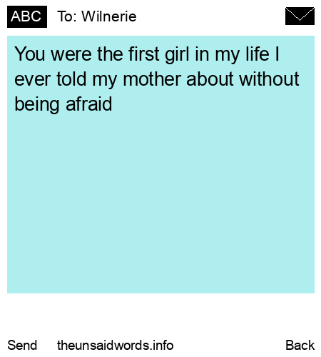 unsent message to Wilnerie 