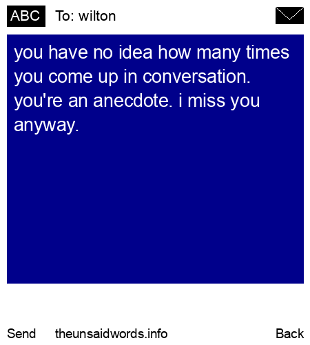 unsent message to wilton