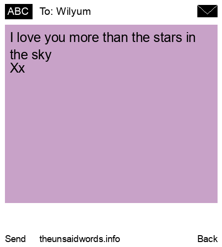 unsent message to Wilyum