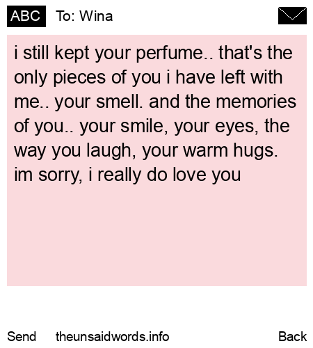 unsent message to Wina