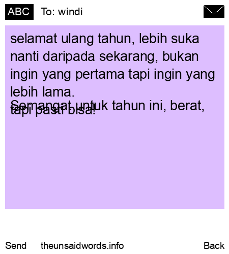 unsent message to windi