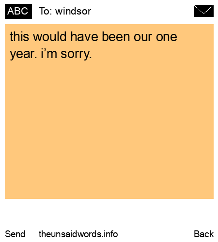 unsent message to windsor