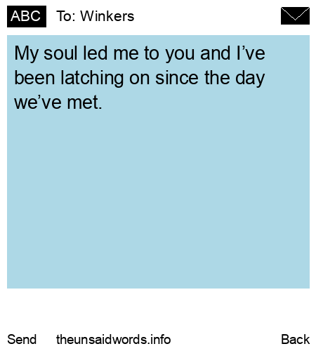 unsent message to Winkers