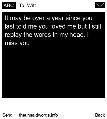unsent message to Witt