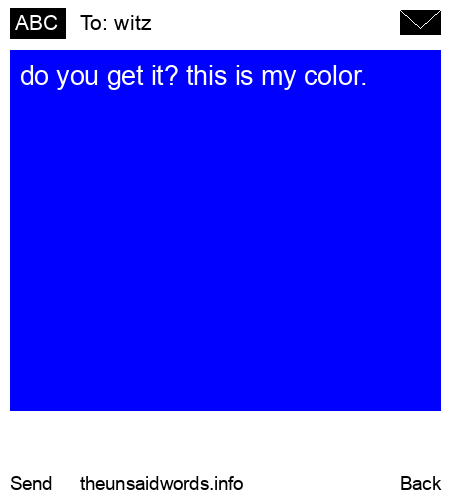unsent message to witz