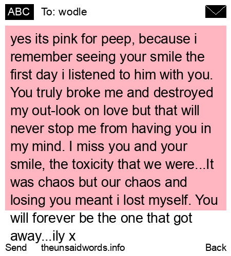 unsent message to wodle