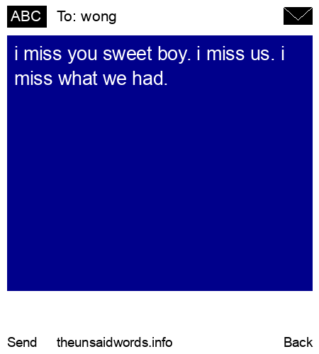 unsent message to wong