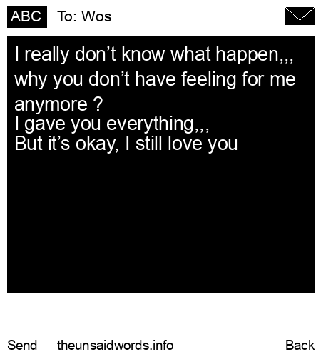 unsent message to Wos