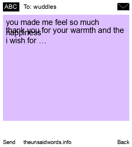 unsent message to wuddles 