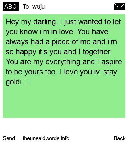 unsent message to wuju