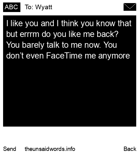 unsent message to Wyatt