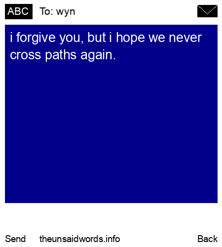 unsent message to wyn