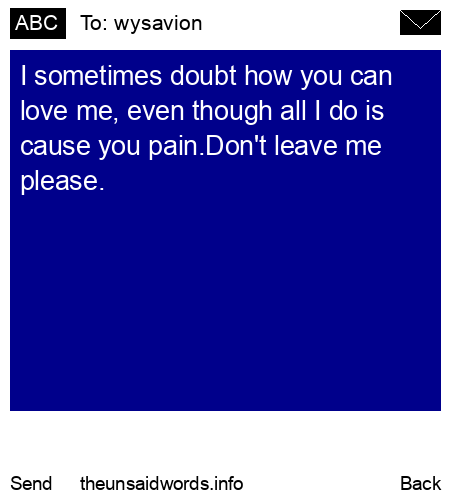 unsent message to wysavion