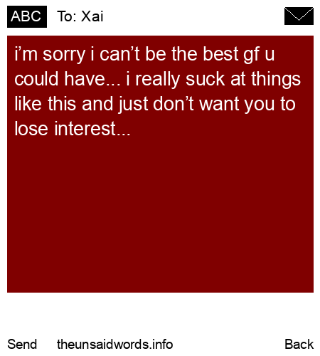 unsent message to Xai