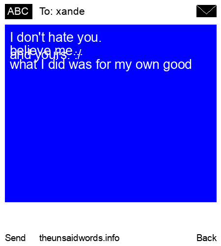 unsent message to xande