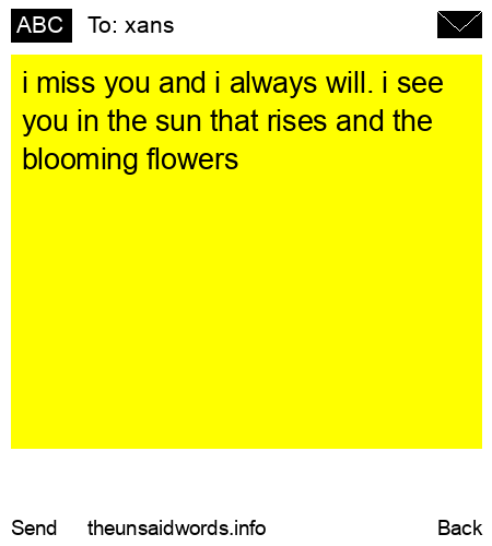 unsent message to xans