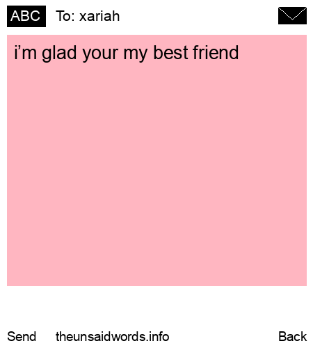 unsent message to xariah