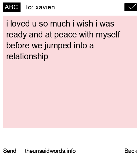unsent message to xavien