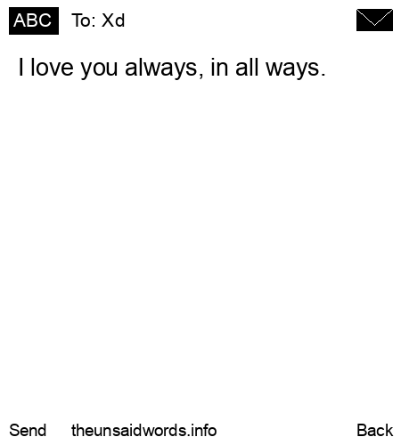 unsent message to Xd