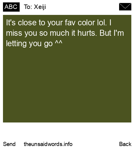 unsent message to Xeiji