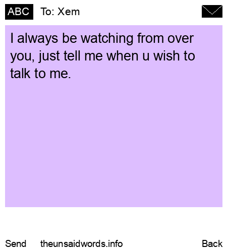 unsent message to Xem