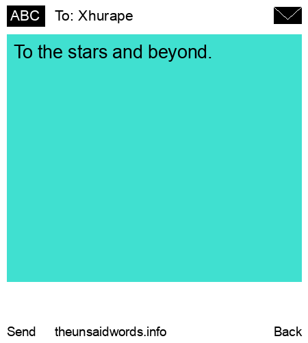 unsent message to Xhurape