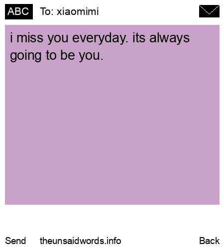 unsent message to xiaomimi